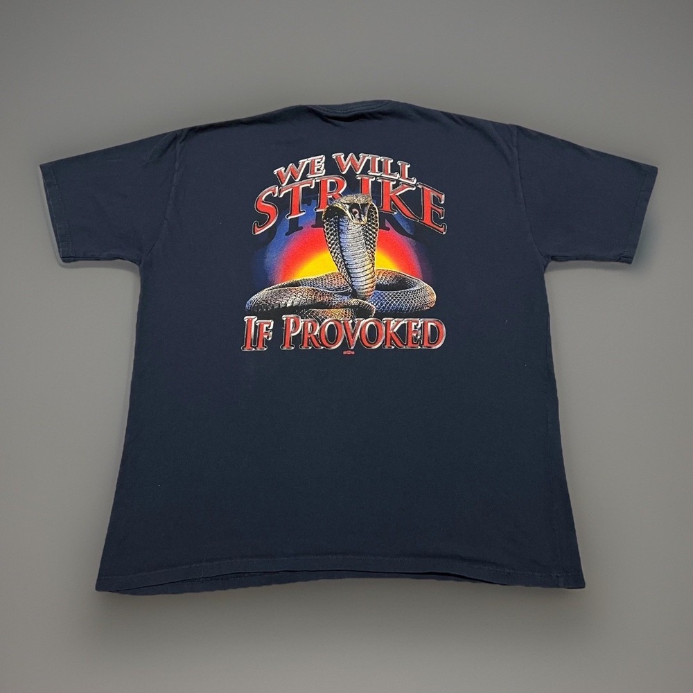 Union Line Mens Navy Blue United Steelworkers USA Snake Graphic T-Shirt 3XL